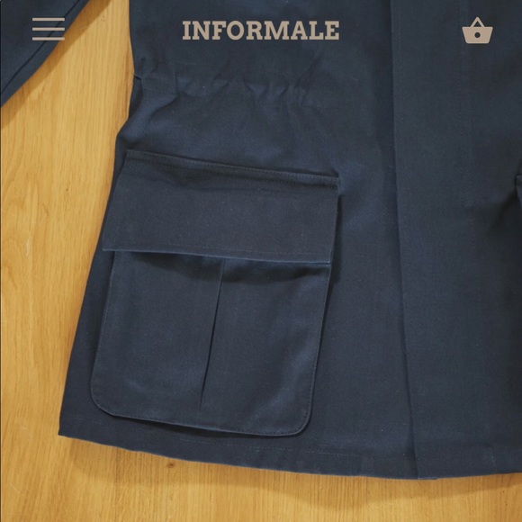 *NEW with tags* Informale jungle jacket navy XS - Picture 6 of 12